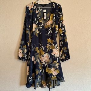 NWT Floral Wrap Dress
